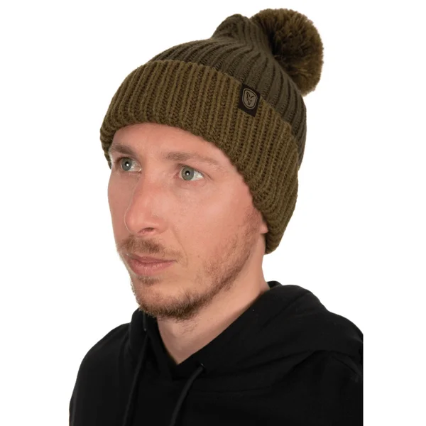 Fox Heavy Knit Bobble Olive gorro carpfishing