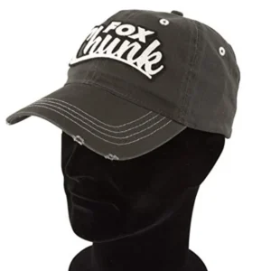 FOX KHAKI TWILL DISTRESSED BASEBALL CAP