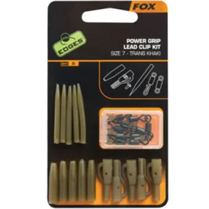 Fox Power Grip Lead Clip Kit clips plomo talla 7 giratorios mangas antienredos