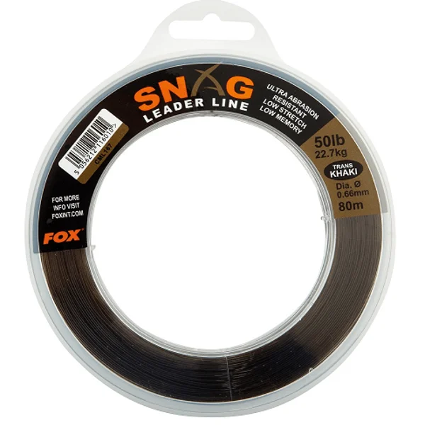 Fox Snag Leader Line Khaki 50lb carpfishing