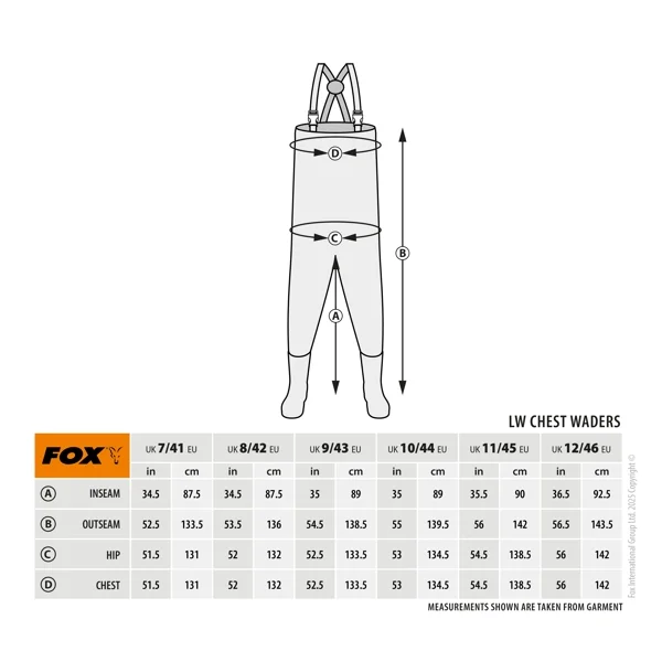 Fox Lightweight Lined Waders Khaki