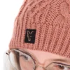 Fox Ladies Knitted Bobble Pink 3 Fox Womens Knitted Bobble 2