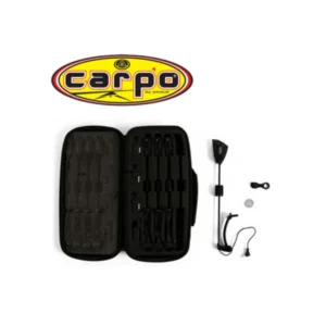 MALETIN DE 4 INDICADORES LUMINOSOS CARPO BLACK para carpfishing