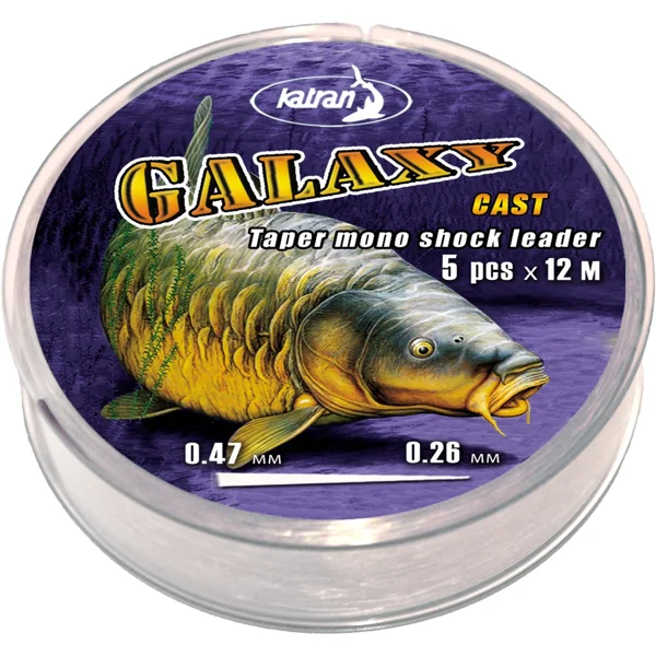 Katran Fishing Line Taper Mono Shock Leader Galaxy cast