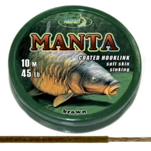 Katran Fishing Line Coated braided hook links MANTA 45lb 10m