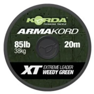 Korda Arma Kord XT 85lb lider reforzado Weedy Green