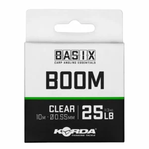 Korda Basix Boom 25lb 0,55mm fluorocarbono rigido para booms