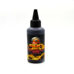 Korda Goo Strawberry Kick secado sobre un cebo de anzuelo