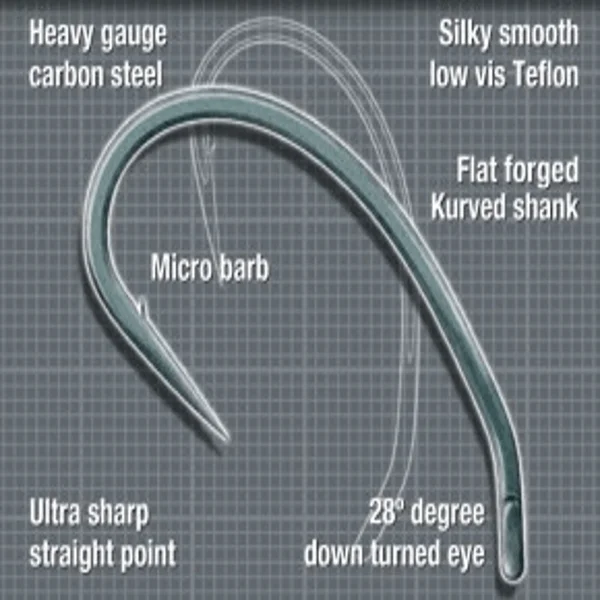 Korda Anzuelo Kurv shank montado en el pelo