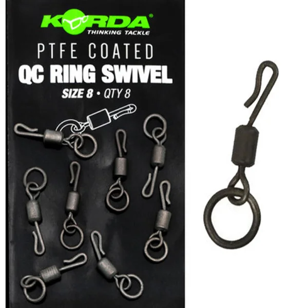 Korda PTFE QC Ring Swivel Size 8 emerillon de anillo con giro libre