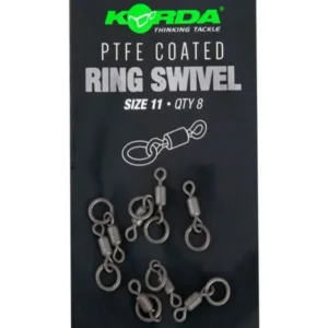 Korda PTFE Coated Ring Swivel Size 8 emerillon de anillo con giro libre