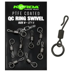 Korda PTFE QC Ring Swivel Size 11 micro-emerillon cambio rapido