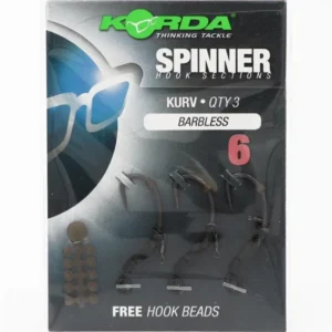 Korda Spinner Kurv Barbless Hook Sections nº6 para montar el Ronnie Rig rapido