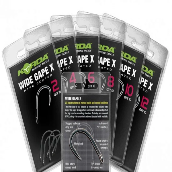 Korda Anzuelo Wide Gape X montado en el pelo