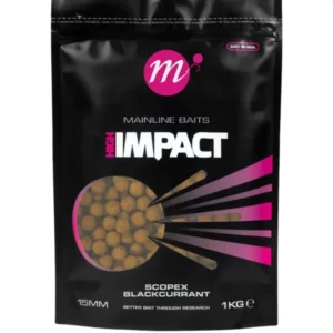 Mainline Hi Impact Scopex Blackcurrant 20mm 1KG — boilies de grosella negra para carpfishing