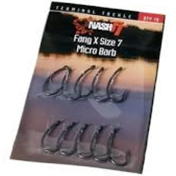 Nash Fang X nº2 Micro Barb 10 uni para montajes de carpfishing