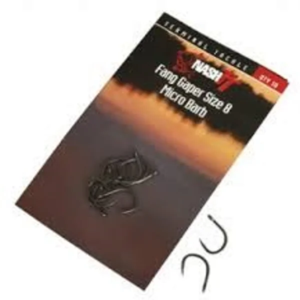 Nash Fang Gaper nº2 Micro Barb 10 uni para montajes de carpfishing