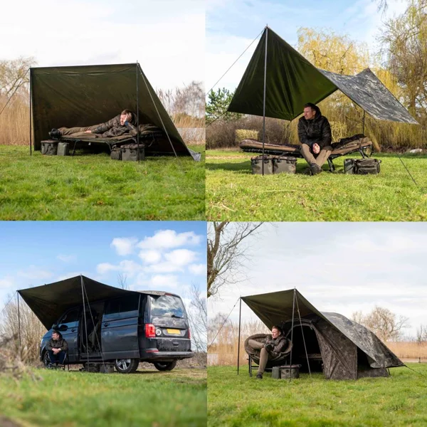 Nash Bank life Multi Tarp XL con piquetas y vientos