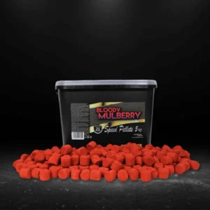 Pro Elite Baits Bloody Mulberry Gold Speed Pellets 5kg cubo de 5 kg