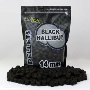 Pro Elite Baits Pellets Black Hallibut 14mm para cebado de carpfishing