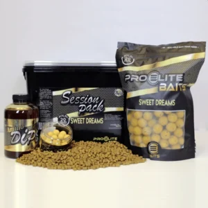 Pro Elite Baits Sweet Dreams Gold Session Pack para sesiones cortas de carpfishing