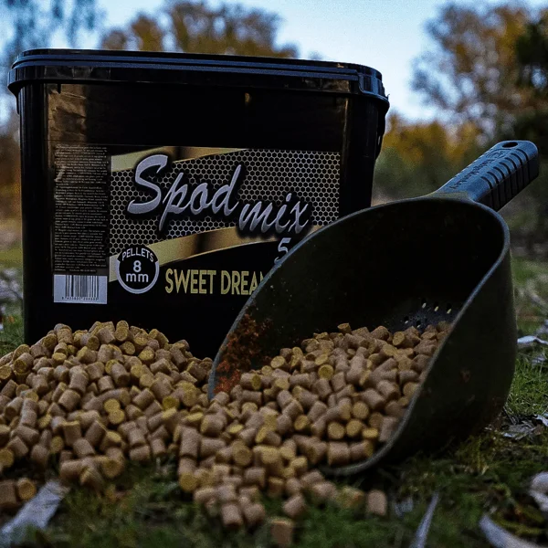 Pro Elite Baits Sweet Dreams Gold Spod Mix Pellets 5kg para cohete y barco cebador