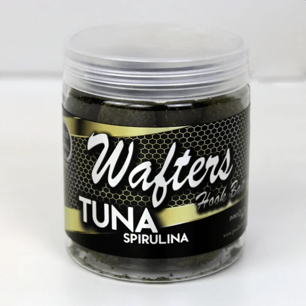 Pro Elite Baits Tuna Spirulina Gold Wafter HB Boilie-Dumbell 14mm wafter equilibrado de 14 mm