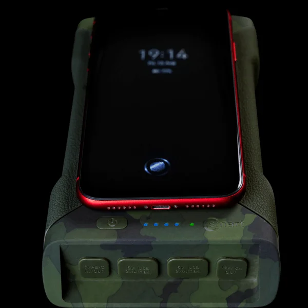 RidgeMonkey Vault C-Smart inalámbrico 77850mAh camo detalle