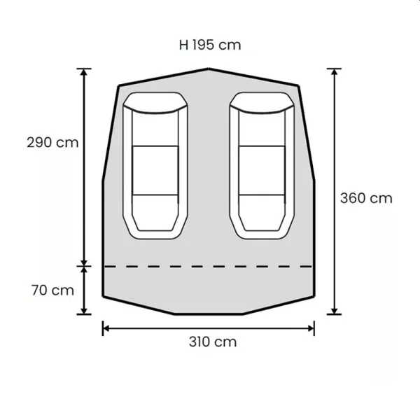 Sonik SK-Tek Euro Bivvy detalle barras aluminio 6061
