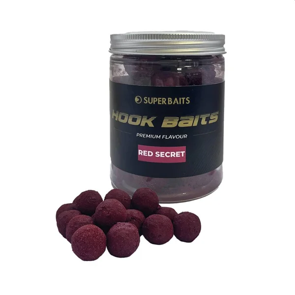 SuperBaits Hookbait Boilie y Dumbell Red Secret 20mm