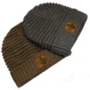 Vass 'Fleece Lined' Ribbed Beanie Brown 5 Vass Beanie Brown 2