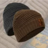 Vass 'Fleece Lined' Ribbed Beanie Grey 4 Vass Beanie Grey 2