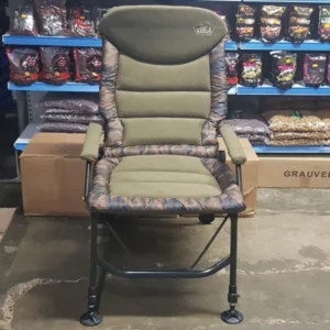 VIREX SILLA CAMO plegable de carpfishing con respaldo reclinable
