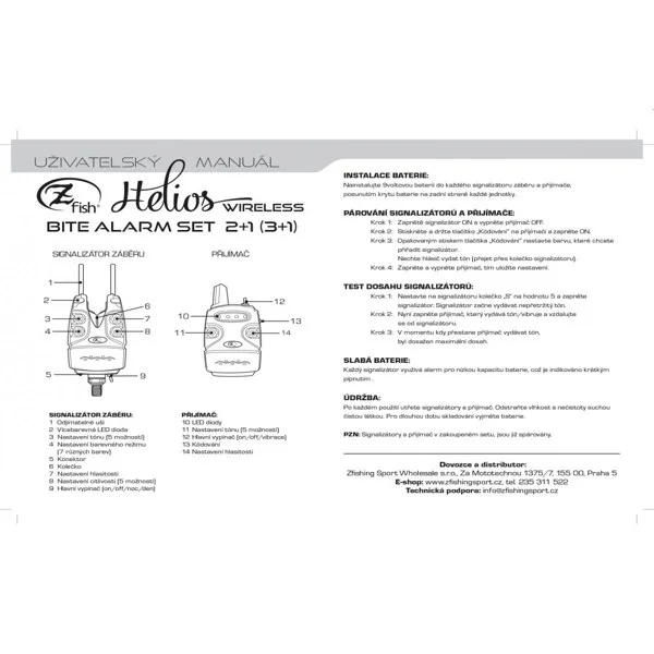 ZFish Bite Alarm Set Helios premium