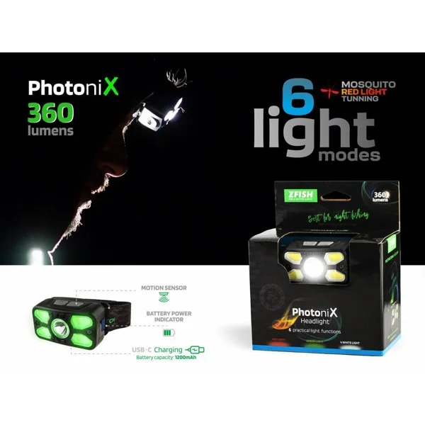 Zfish Headlamp Photonix con sensor