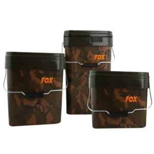Fox Cubo Camo 17litros mango metalico forma cuadrada apilable