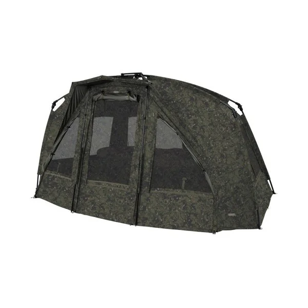 Trakker Tempest RS 200 Camo - vista frontal con puerta abierta