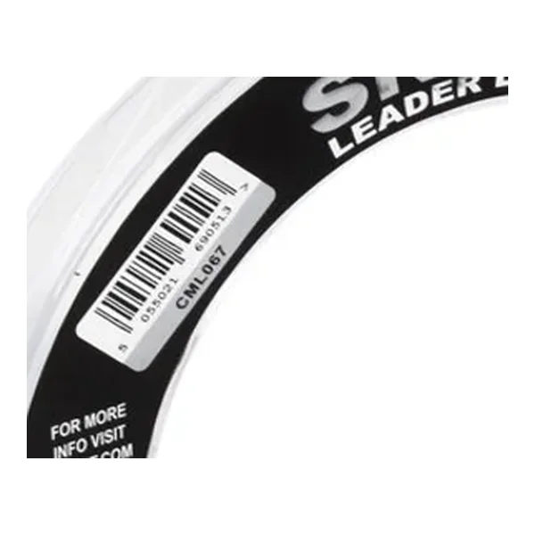 fox-snag-leader-line-clear-45lb-etiqueta-cml067 Etiqueta del Fox Snag Leader Line Clear 45lb con referencia CML067 y código de barras