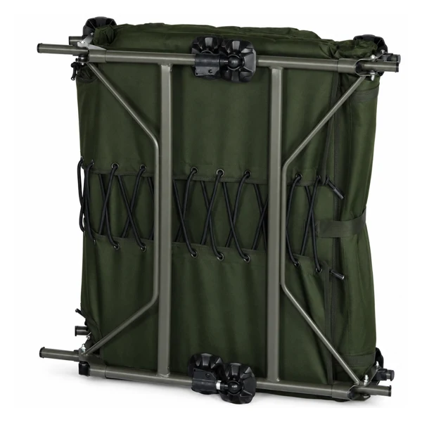 Giants Fishing Luxury Air Bedchair 8Leg plegado para transporte Giants Fishing Luxury Air Bedchair 8Leg plegado para transporte