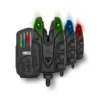 Mikado-Ams15-Set31-01 Mikado X-Bite Set 3+1 De Alarmas De Picada Para Carpfishing Con Led De Colores