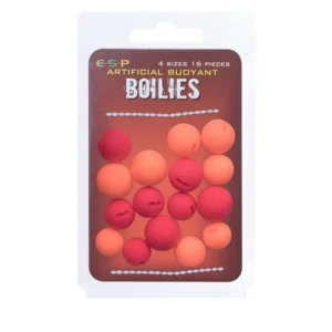 E-S-P Buoyant Boilies Rojo-Naranja: blíster de 16 boilies artificiales flotantes en cuatro tamaños