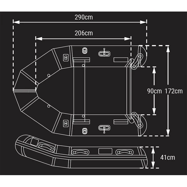 fox-290x-inflatable-boat-popa-motor placa de popa para motor y ecosonda de la fox 290x 2.9m inflatable boat