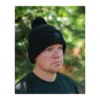 Fox Black Hd Bobble, Gorro De Punto Grueso Negro Con Pompón Fox Black Hd Bobble, Gorro De Punto Grueso Negro Con Pompón