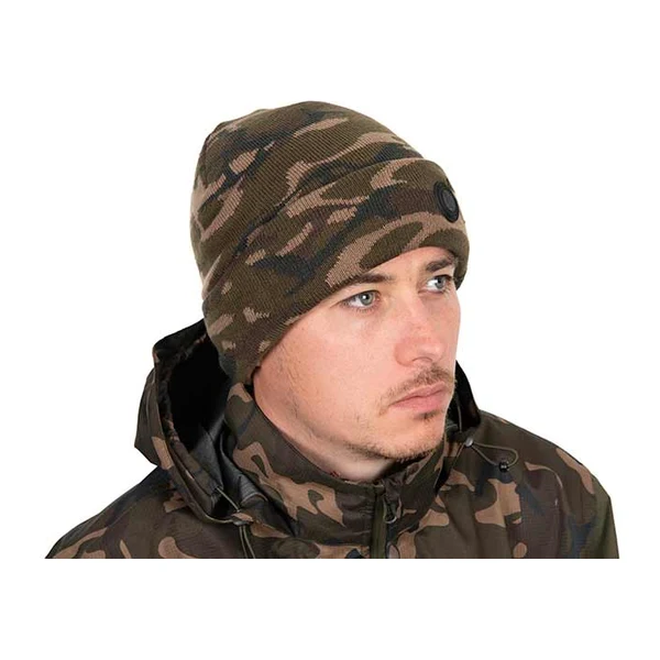 Fox Camo Sherpa Tec Beanie, gorro de punto camuflaje con forro Sherpa Fox Camo Sherpa Tec Beanie, gorro de punto camuflaje con forro Sherpa