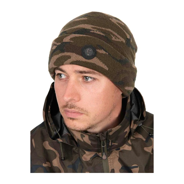 Fox Camo Sherpa Tec Beanie, gorro de punto camuflaje con forro Sherpa Fox Camo Sherpa Tec Beanie, gorro de punto camuflaje con forro Sherpa