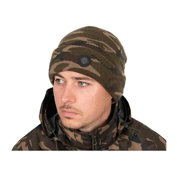 Fox Camo Sherpa Tec Beanie, gorro de punto camuflaje con forro Sherpa Fox Camo Sherpa Tec Beanie, gorro de punto camuflaje con forro Sherpa