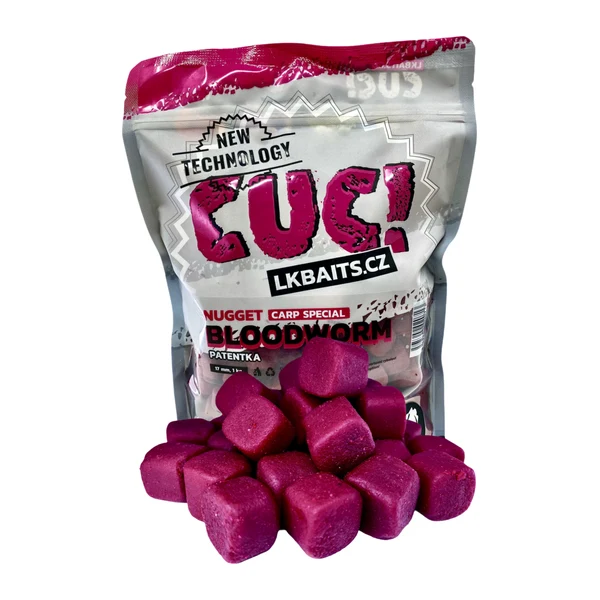 LK Baits CUC! Nugget Gusano de Sangre 17mm 1kg, cebo LK Baits para carpfishing
