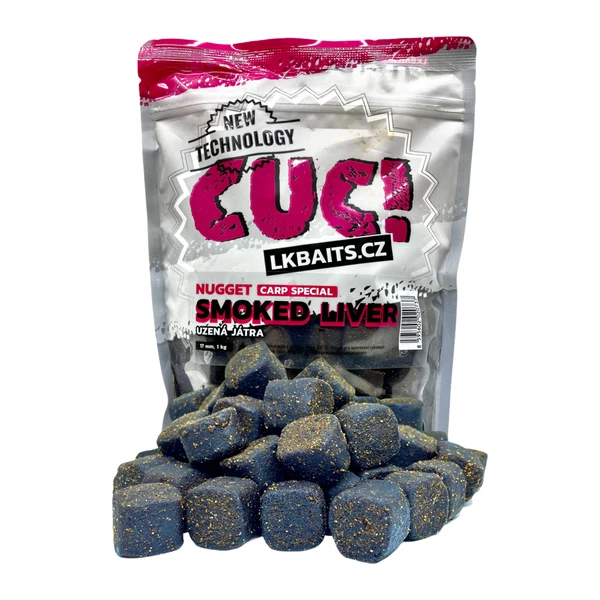 LK Baits CUC! Nugget Hígado Ahumado 17mm 1kg, cebo LK Baits para carpfishing