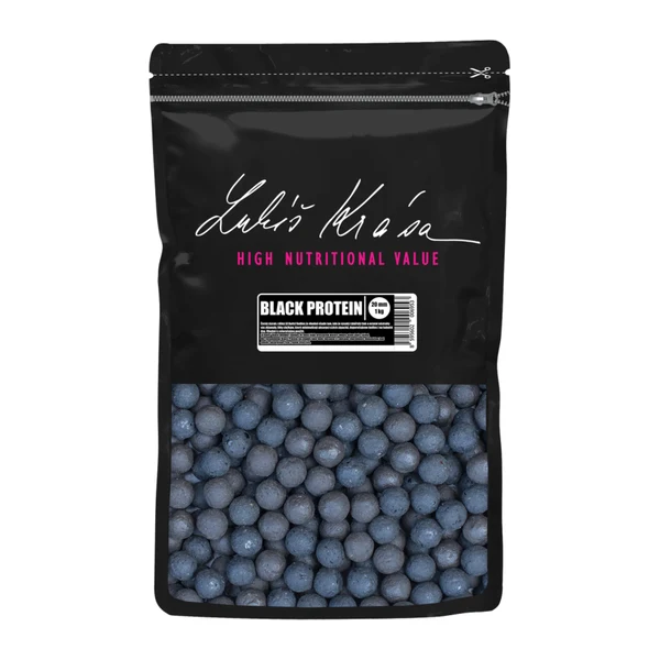 LK Baits Lukas Krasa Boilies Proteína Negra 18mm 1kg, cebo LK Baits para carpfishing