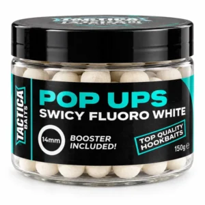 Tactica Baits Swicy Pop-up Fluor Blanco bote de pop-ups